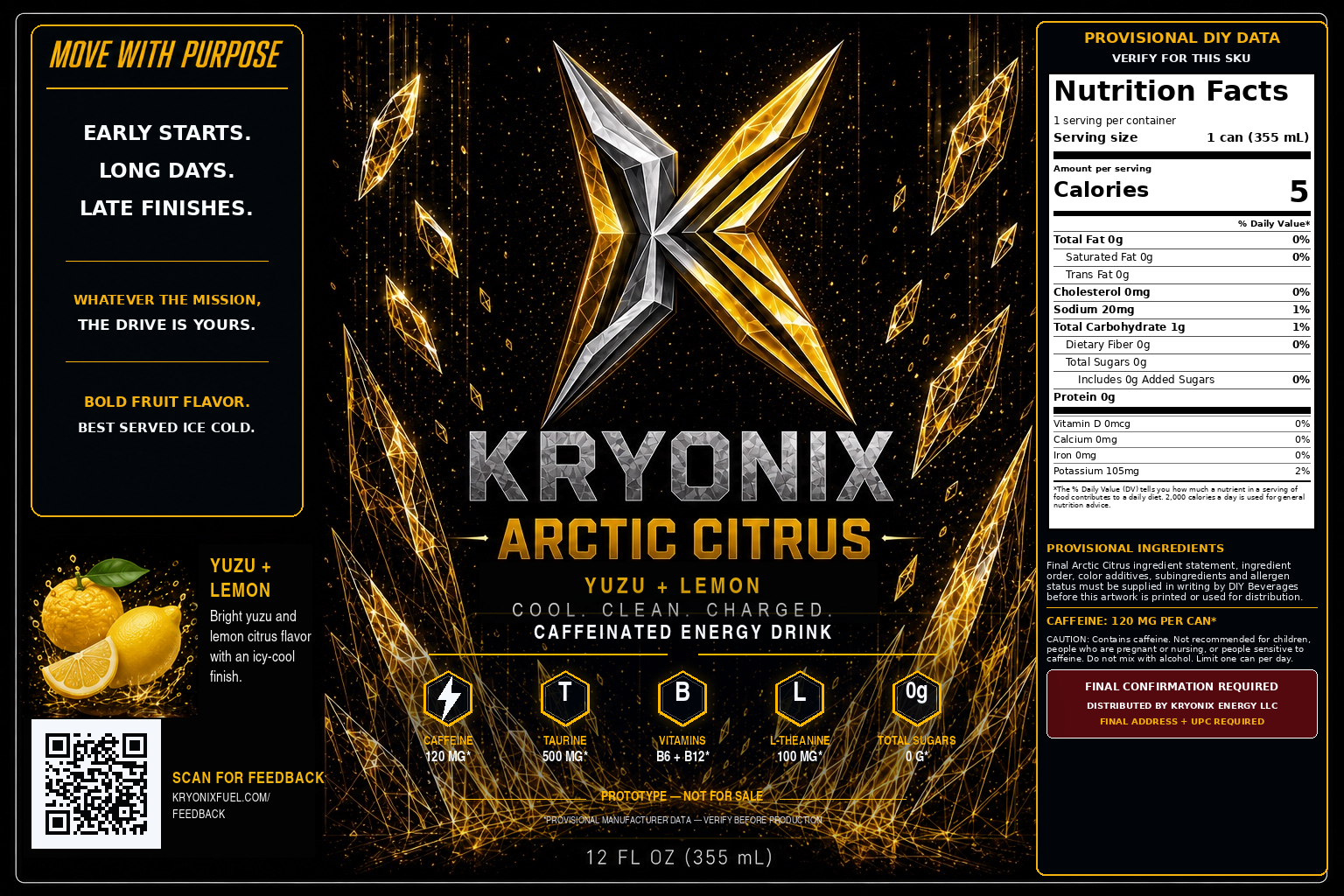 Arctic Citrus prototype label development reference